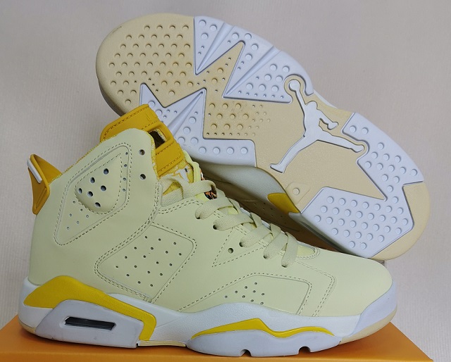 Women Jordan Shoes 6 Grade AAA Yellow - Click Image to Close